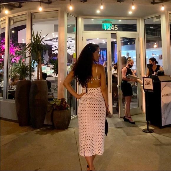 Farm Rio Polka Dot Midi Dress - Picture 10 of 10